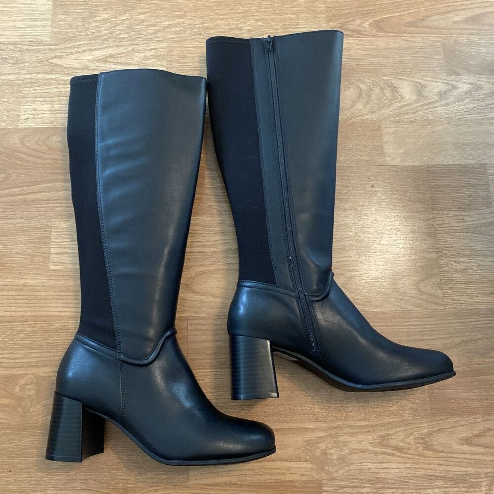 Clarks Women’s Collection Kiersta Cove Knee High Boots Black Size 9.5M New - Picture 9 of 12